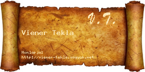 Viener Tekla névjegykártya